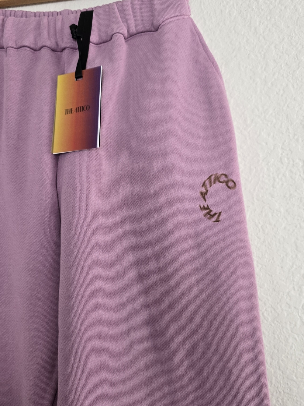 THE ATTICO Jogger Sweatpants Size S Tall Lavender - Picture 3 of 9